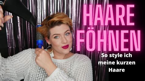 Haare Föhnen So style ich meine kurzen Haare YouTube