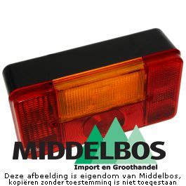 Achterlicht Radex D X Mm Links Met Mistlamp Middelbos