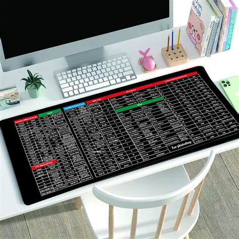 Excel Shortcuts Cheat Sheet Office Mouse Pad Keyboard Mats Desk Giant Nonsl B2d1 Ebay