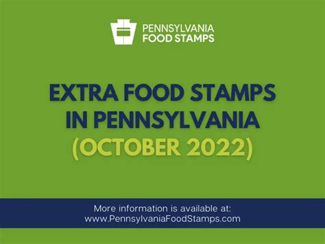 Extra Food Stamps For Pennsylvania October Pennsylvania Food