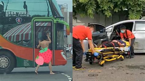 賓士裸男慘了！他連撞3車還露鳥狂奔 除了肇逃還涉2罪 社會 三立新聞網 Setncom