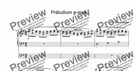 Präludium e moll aus 24 kleine Präludien für Orgel Sheet Music PDF