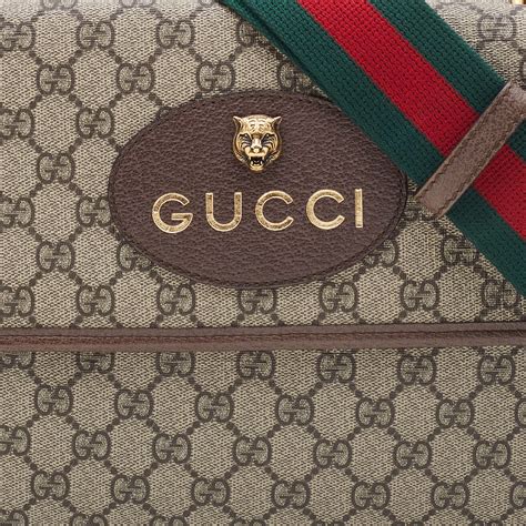 Gucci Beige Gg Supreme Canvas And Leather Small Neo Vintage Messenger