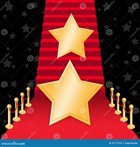 Star On Red Carpet Stock Illustration Illustration Of Theater 37777376