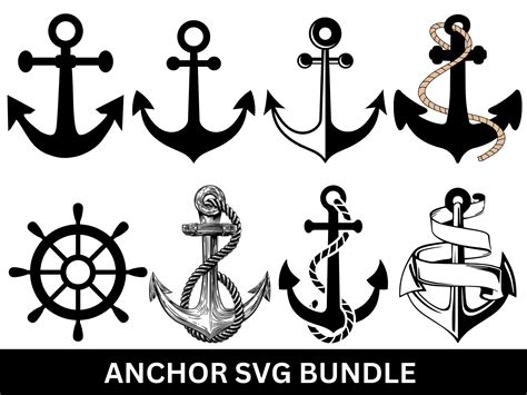 Anchor Svg Bundle Marine Svg Boat Anchor Svg Nautical Svg Ship Anchor Svg Vintage Anchor