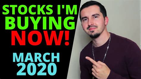 Stocks I M Buying Now March 2020 Market Crash YouTube