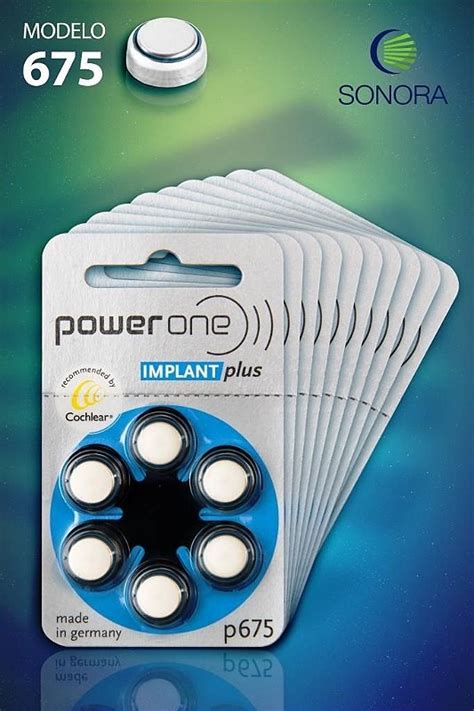 PowerOne P675 IMPLANT PLUS 10 Cartelas 60 Baterias Para Implante