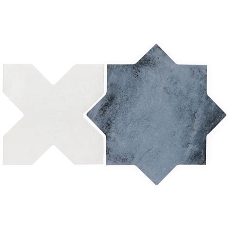 Sample Parma Denim Blue Matte Star And White Polished Cross