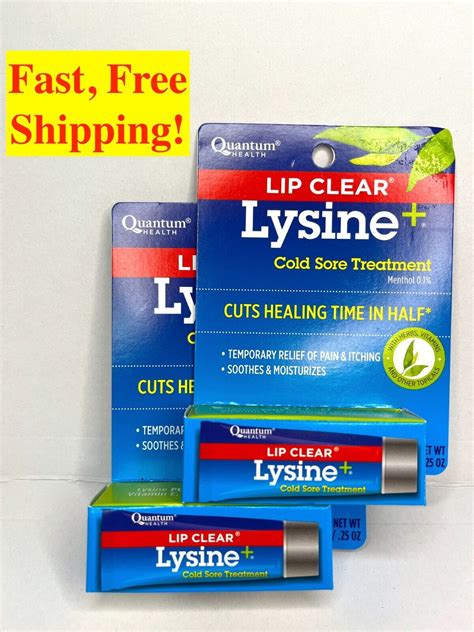 Lysine Lip Clear Cold Sore Treatment Quantum Health 0 25 Oz Ointment