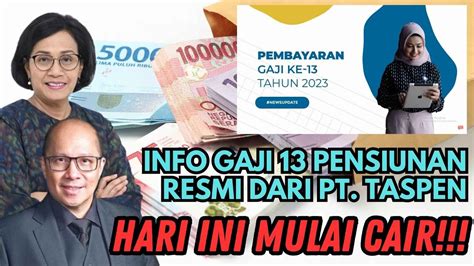 Live Pencairan Gaji Pensiunan Resmi Dari Pt Taspen Gaji