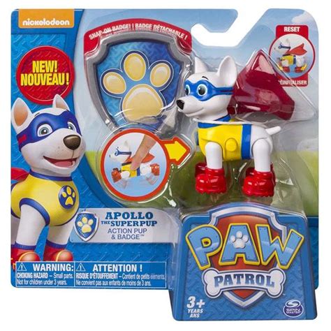 Apollo The Super Pup Distintivo Action Pack Pup Badge Patrulha