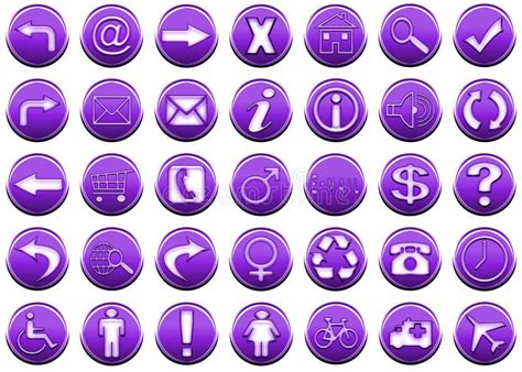 icon purple set  stock illustration illustration  assistance