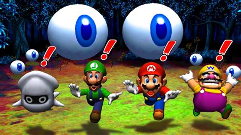 Mario Party Minigames Mario Vs Blooper Vs Luigi Vs Wario Youtube