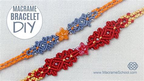 Flower Bead Bracelet Tutorial By Macrame School Youtube