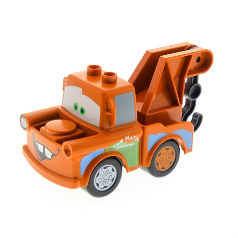 1x Lego Duplo Fahrzeug Disney Pixar Cars Hook Dunkel Orange 88764pb01