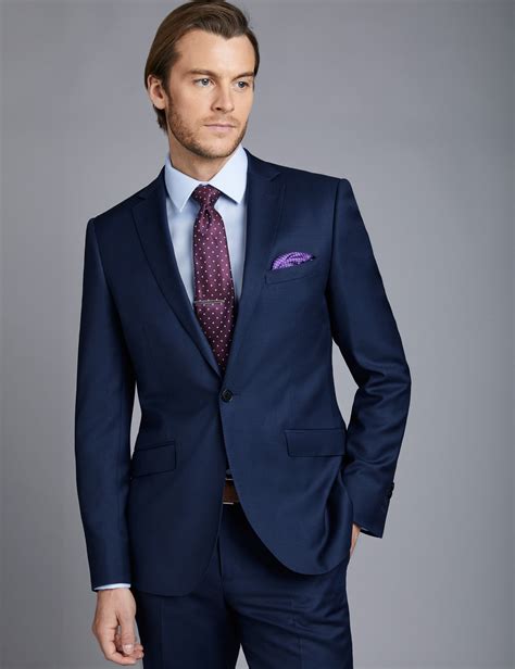 Men's Royal Blue Plain Twill Extra Slim Fit Suit Jacket | Hawes and Curtis