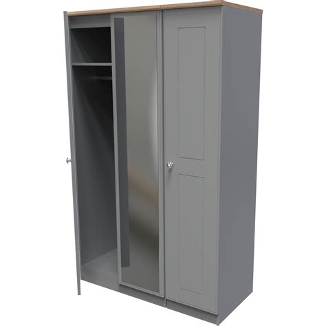 Victoria Ready Assembled Triple Mirror Wardrobe