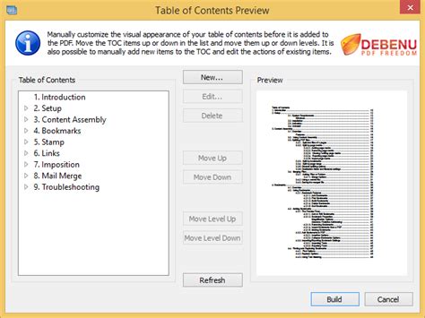 Generate Table Of Contents Toc From Folder Structure Foxit Sdk