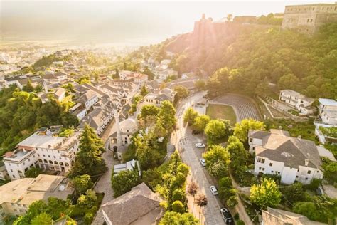 Premium Photo Clock Tower In The Castle In Gjirokaster Albania View