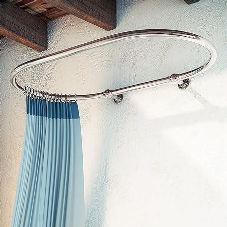 Amazon Luxury Oval Shower Curtain Rod Free Curtain Rings Wall