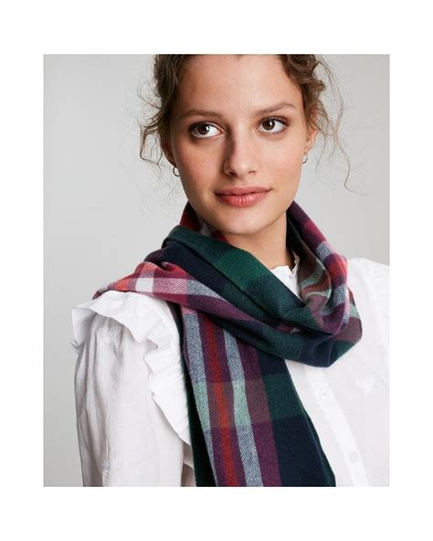 Joules Bracken Womens Check Scarf Accessories From Cho Fashion And