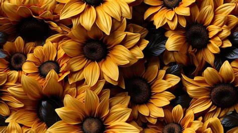 Premium Photo | Mesmerizing patterns in a blooming sunflower HD 4k