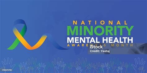 Minority Mental Health Awareness Month Vector Web Banner For Social Media Poster Card Flyer Text