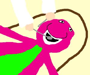 Barney goes to the dentist - Drawception