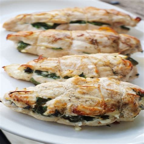 Feta And Spinach Stuffed Chicken Breast Sliced