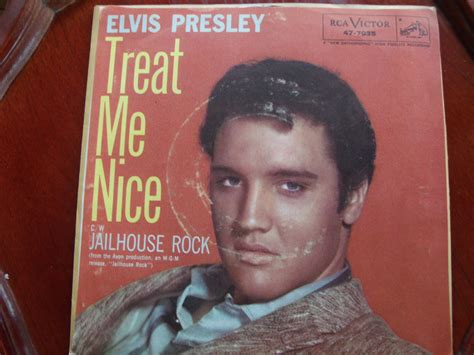 1957 Elvis Presley Jailhouse Rock B W Treat Me Nice 45rpm