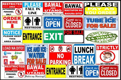 PVC Signage Laminated Signage Customized Signage COD A4 SIZE 220gsm