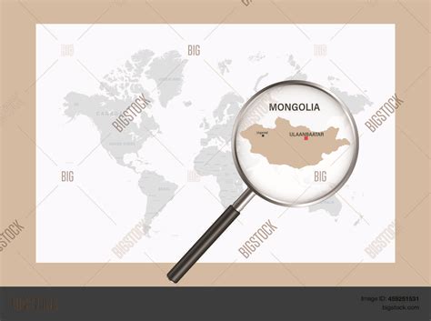 Map Mongolia On Vector Photo Free Trial Bigstock