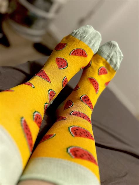 Getragene Melonen Socken Feeterie