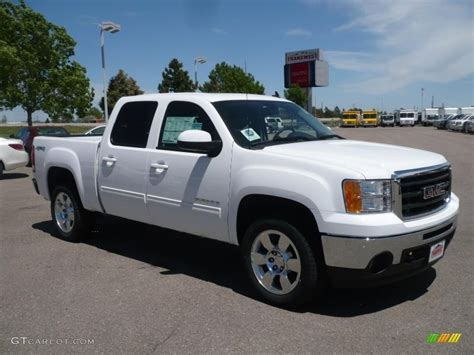 2010 Summit White Gmc Sierra 1500 Slt Crew Cab 4x4 30543735 Photo 3