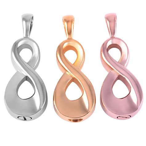 Ijd8053 Love Infinity Cremation Jewelry Keepsake Urn Pendant Locket Holder Stainless Steel