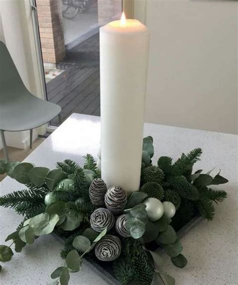 Christmas Candle Decorations Christmas Flower Arrangements Christmas