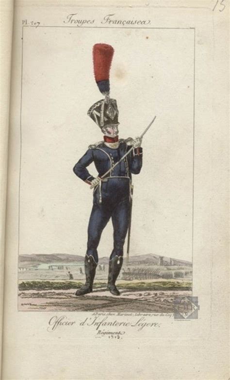 officier d infanterie légère en 1813 par Martinet Infantry