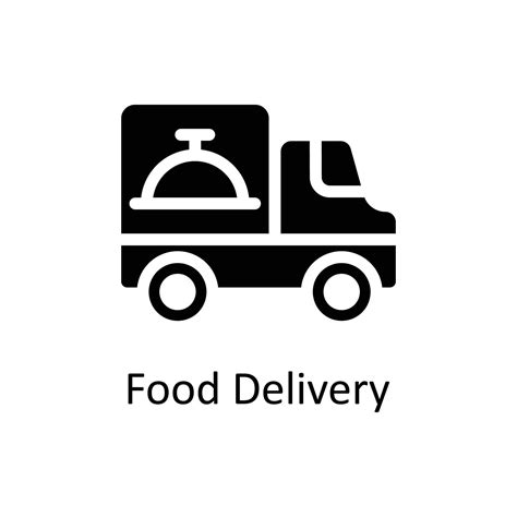 Food Delivery Vector Solid Icons Simple Stock Illustration Stock