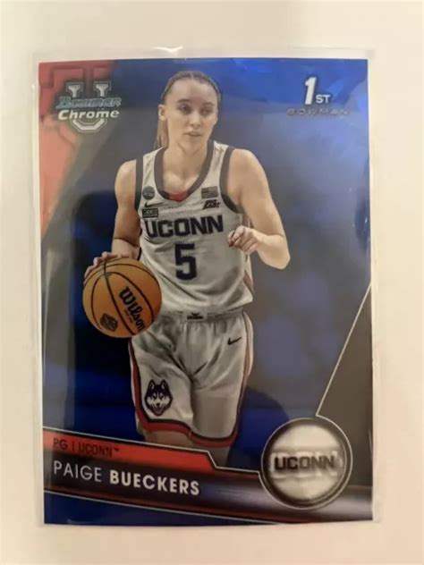 PAIGE BUECKERS 1ST Sapphire Refractor 2023 24 Bowman U Chrome Sapphire