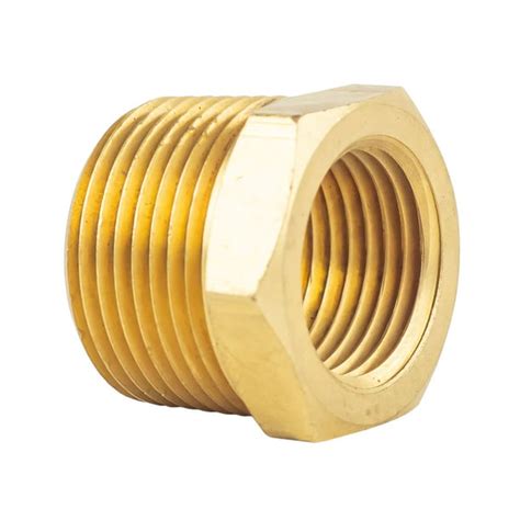 34 Male X 12 Female Npt Hex Bushing Adapter Pipe Reducer Brass Fitting