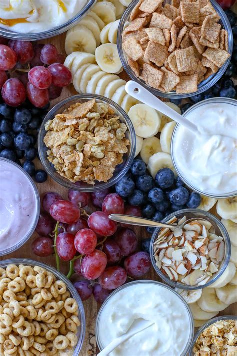 Breakfast Parfait Board Yogurt Parfait Bar Breakfast Yogurt Parfait