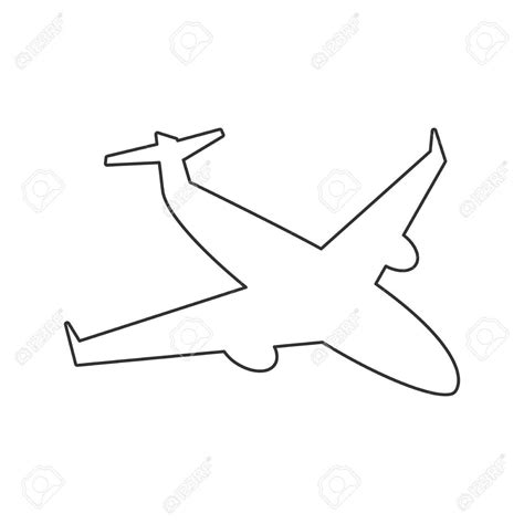 Aeroplane Outline Drawing | Outline drawings, Drawings, Airplane outline