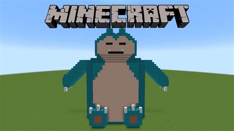 Minecraft How To Build Snorlax Youtube