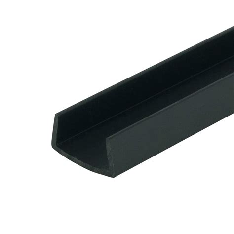 Outwater Plastics Black Styrene Plastic U Channel C Channel