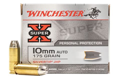 Winchester 10mm Auto 175 Gr Silvertip JHP Super X 20 Box Sportsman S