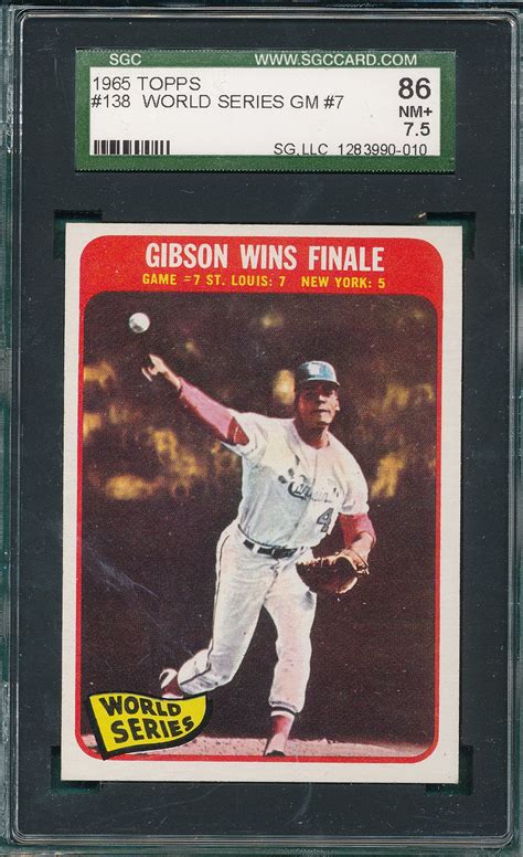 Lot Detail Topps Ws Game W Gibson Sgc