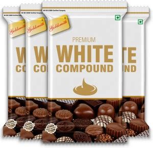 Goldsmith Chocolate Premium White Compound Slab Pack Of Gms Each