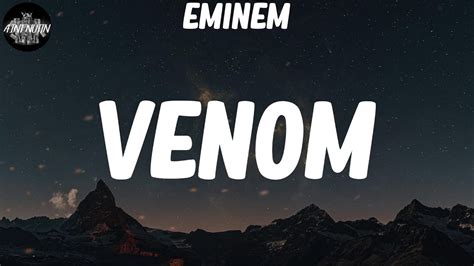 Eminem Venom Lyric Video Youtube