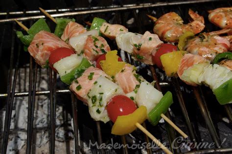 Brochettes De Poisson Recette De Cuisine Mademoiselle Cuisine