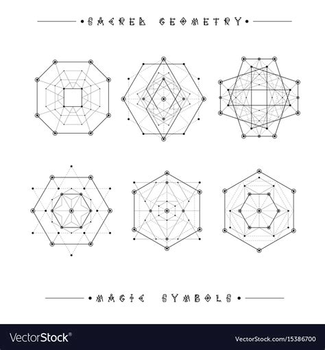 Sacred Geometry Signs Alchemy Religion Royalty Free Vector